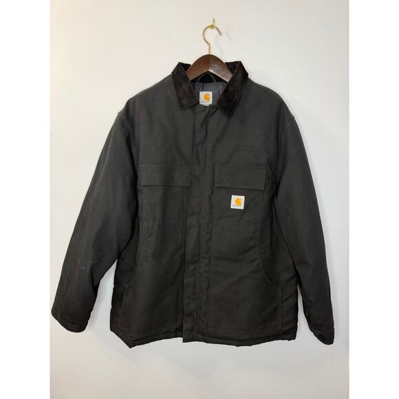 Carhartt Firm Duck Insulated Traditional Coat Jacket 3 Warmest Rating Black XL - Picture 3 of 14